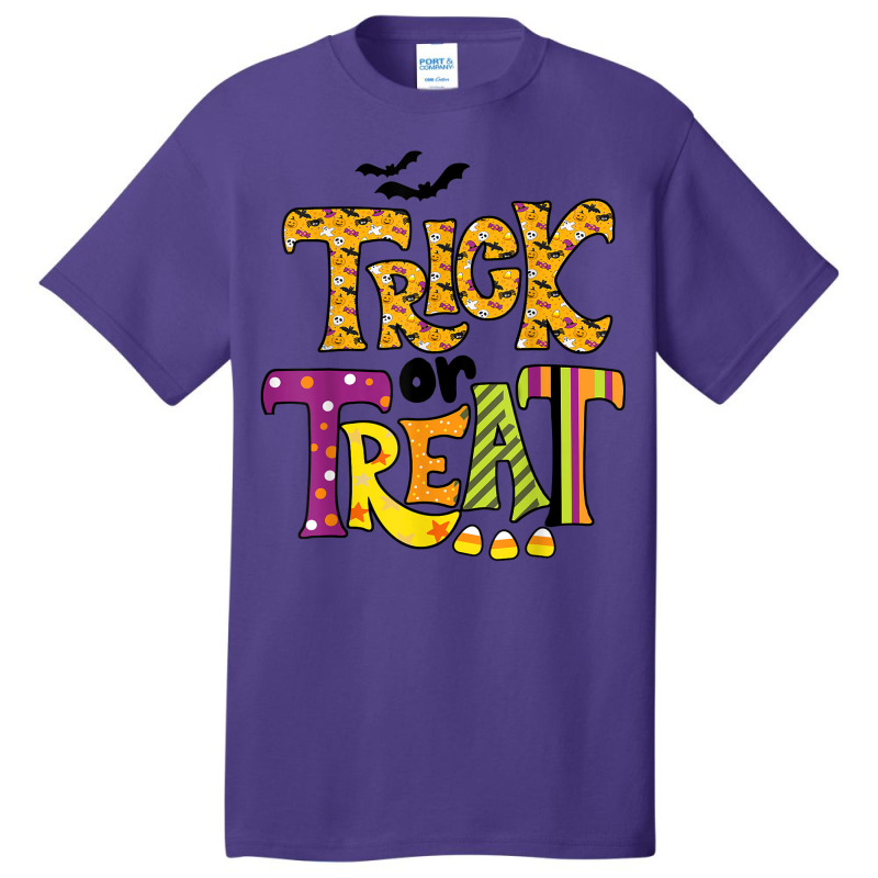 Groovy Halloween Trick Or Treat Retro Floral Ghost Men Women Basic T-shirt by Uniform | Artistshot