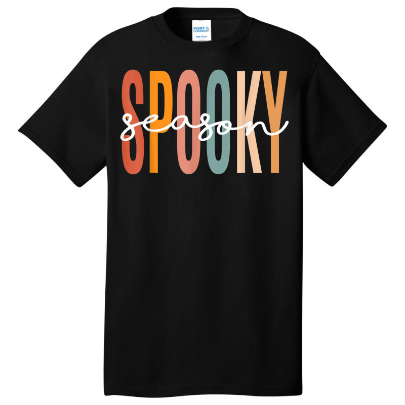 Spooky Season Retro Colorful Halloween Costume Women Girls Basic T-shirt by Uniform | Artistshot