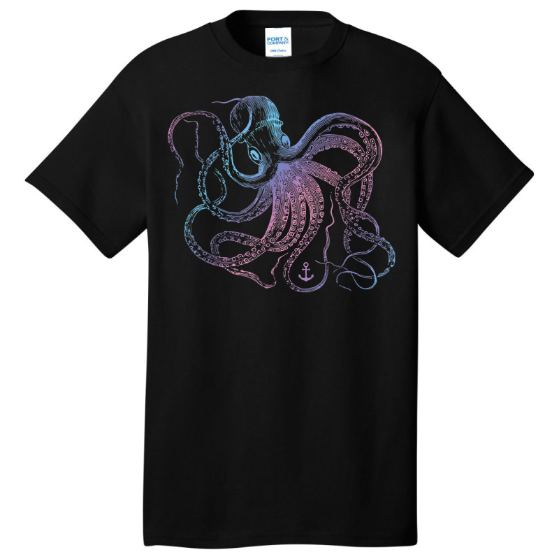 Octopus Shirt Cool Vintage Marine Biologist Ocean Sea Life 1 T Shirt Basic T-shirt | Artistshot