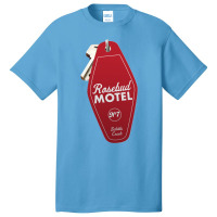 Schitt S Creek Rosebud Motel Key Tag For Room 7 Retro Design In Red Basic T-shirt | Artistshot