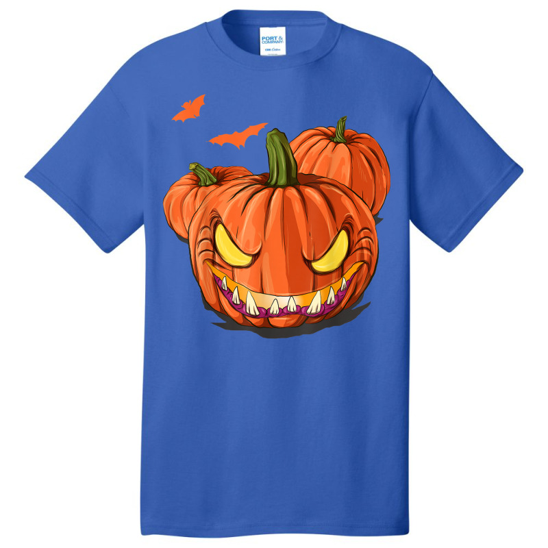 Scary Flying Bats Jack O Lantern Spooky Halloween Pumpkin Basic T-shirt | Artistshot