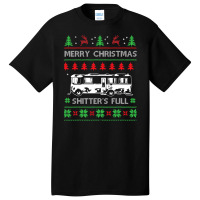 Merry Christmas Shitter S Full Funny Holiday Ugly Christmas Basic T-shirt | Artistshot