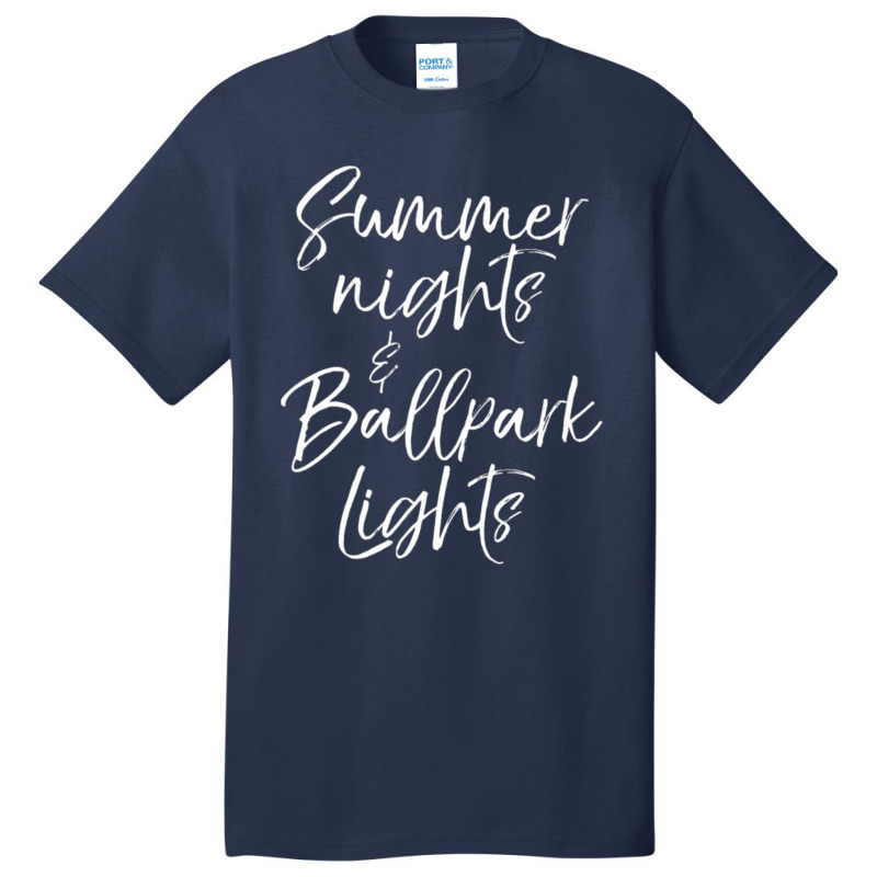 Baseball Summer Nights And Ballpark Lights Basic T-shirt by Kanjolen689 | Artistshot