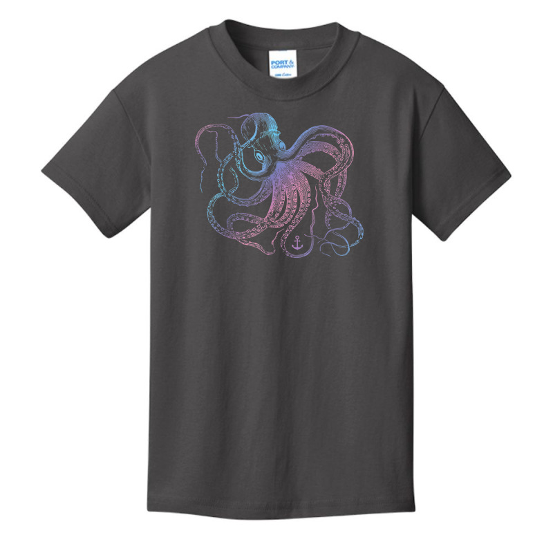 Octopus Shirt Cool Vintage Marine Biologist Ocean Sea Life 1 T Shirt Basic Youth T-shirt | Artistshot