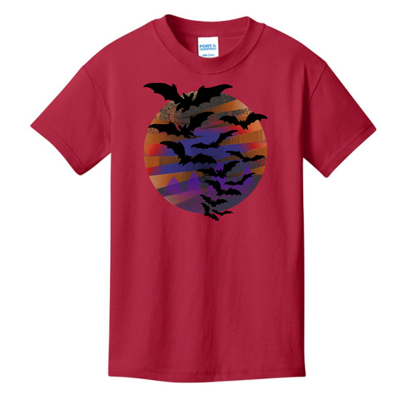 Vampire Bats T  Shirt Halloween Vampire Bats Moonlight Night Creepy Tr Basic Youth T-shirt by whistlerobust | Artistshot