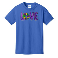 Love Peace Mardi Gras King Cake Woman Kids Girls Boys Man T Shirt Basic Youth T-shirt | Artistshot