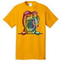 Dog Yorkie Tie Dye T  Shirt Animal Dog Yorkie Tie Dye Color Peeking T Basic T-shirt | Artistshot