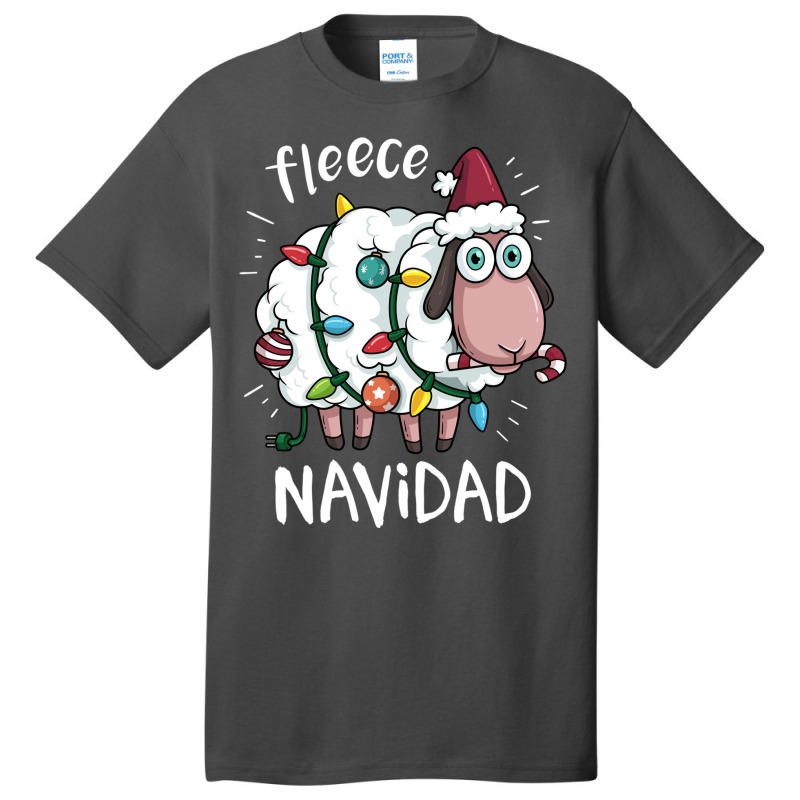 Fleece Feliz Navidad Funny Cute Sheep Christmas Basic T-shirt | Artistshot