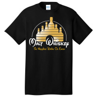 Malt Whiskey Shirt, Happiest Drink Funny Pun Parody Long Sleeve T Shir Basic T-shirt | Artistshot