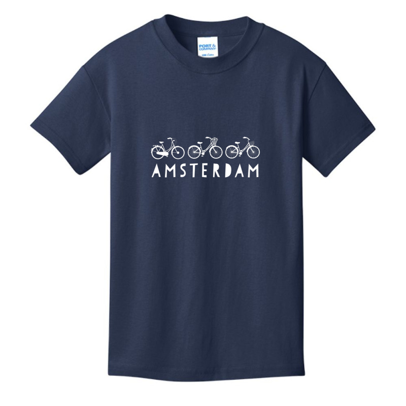 Bike Europe On Bicycle Amsterdam Bike Basic Youth T-shirt by cm-arts | Artistshot