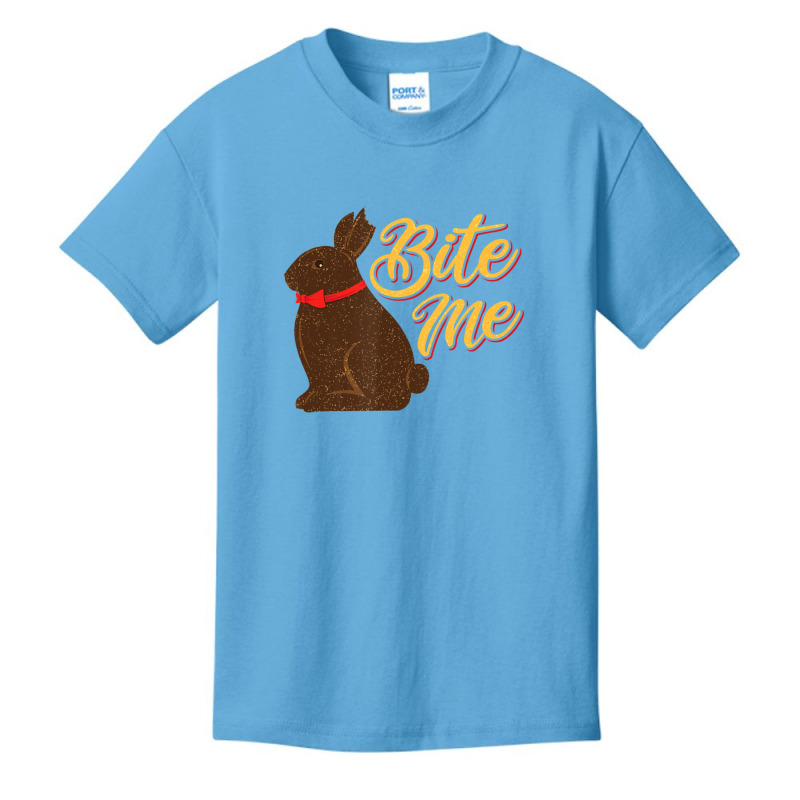 Bite Me Chocolate Bunny Missing Part Ear Basic Youth T-shirt by Coble Spellman | Artistshot