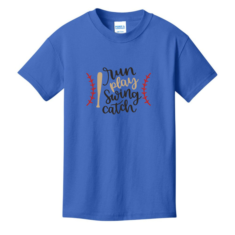 Run Play Swing Catch Basic Youth T-shirt by Kanjolen689 | Artistshot