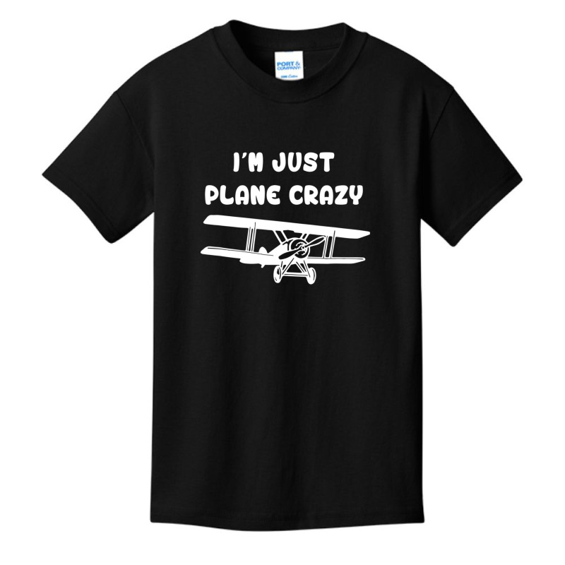 I'm Just Plane Crazy Airplane Pilot Basic Youth T-shirt by Mata Gibson | Artistshot