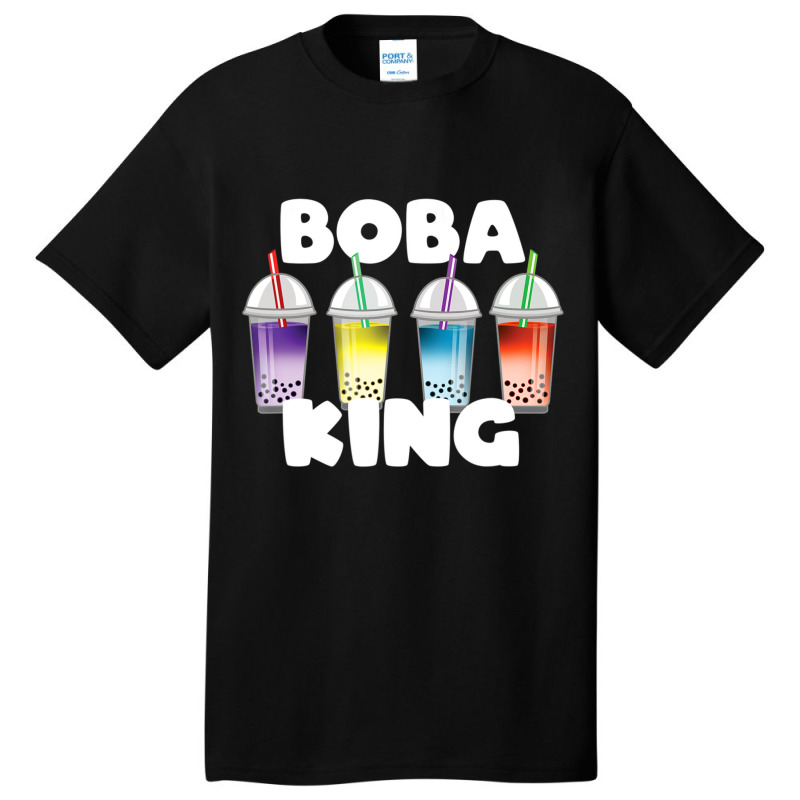 Boba King Tea Tapioca Boba Ball Drink Lover Basic T-shirt by Coble Spellman | Artistshot