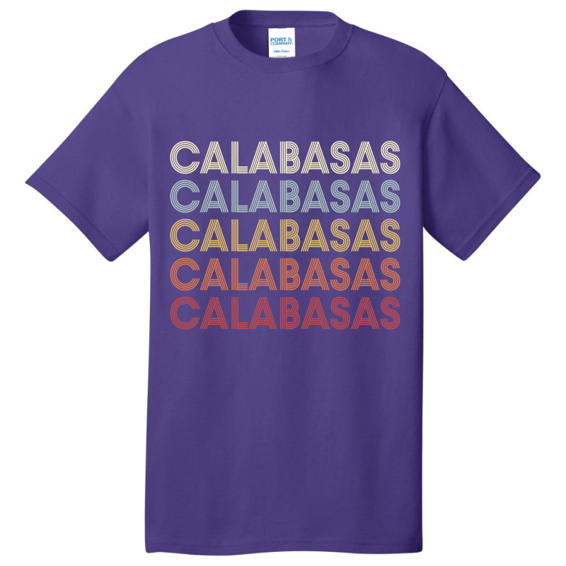 Calabasas California Calabasas Ca Retro Vintage Text Long Sleeve T Shi Basic T-shirt by cm-arts | Artistshot