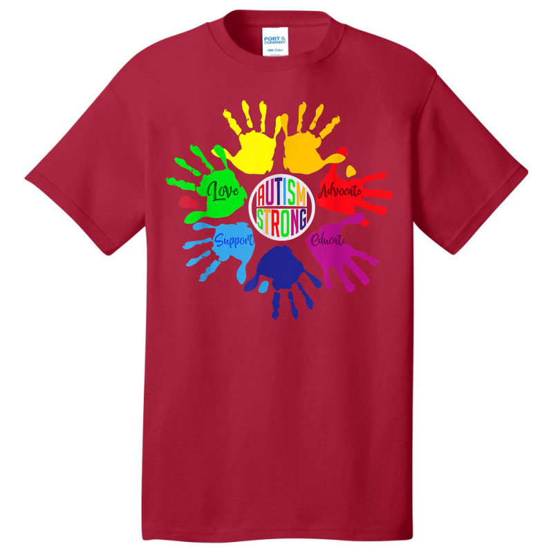 Awareness Sign Language Hand Puzzle Support Basic T-shirt by nandhinidi | Artistshot