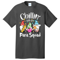 Paraprofessional Para Squad Chillin Gnomes Christmas Teacher Basic T-shirt | Artistshot