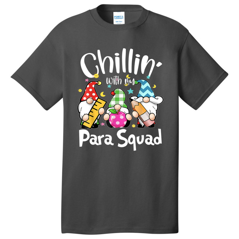 Paraprofessional Para Squad Chillin Gnomes Christmas Teacher Basic T-shirt by cm-arts | Artistshot