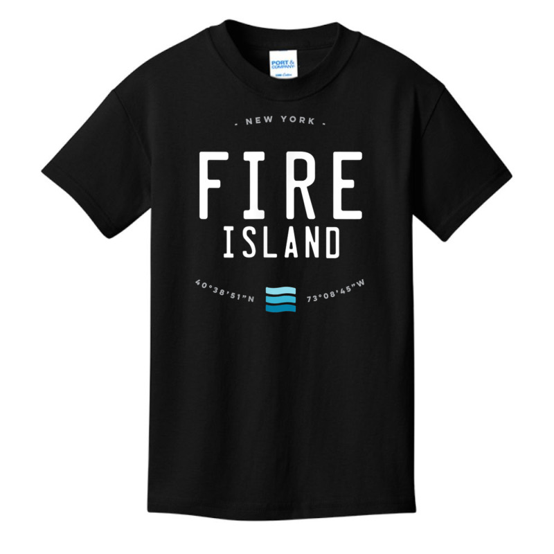 Fire Island New York Beach Waves Gift T Shirt Basic Youth T-shirt by cm-arts | Artistshot