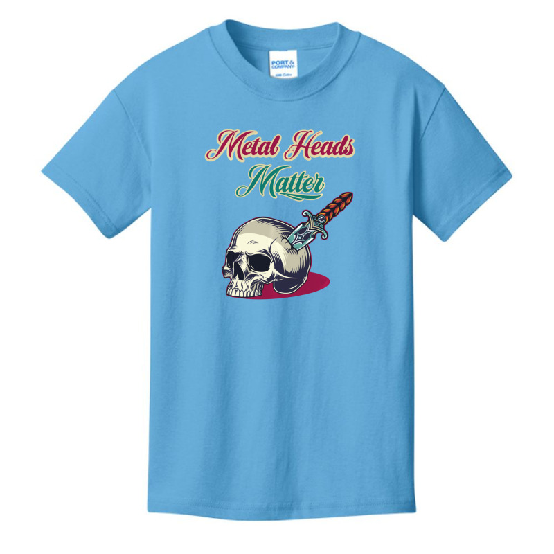 Metal Heads Matter Knife Bone Death Metal Goth Genre Music Basic Youth T-shirt by cm-arts | Artistshot