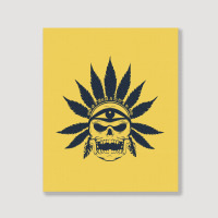 Great Skull Of Cannabis Portrait Canvas Print | Artistshot