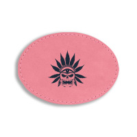 Great Skull Of Cannabis Oval Leatherette Patch | Artistshot