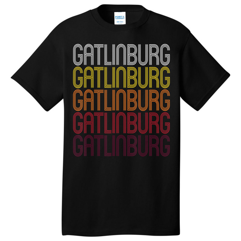 Gatlinburg, Tn Vintage Style Tennessee Basic T-shirt | Artistshot