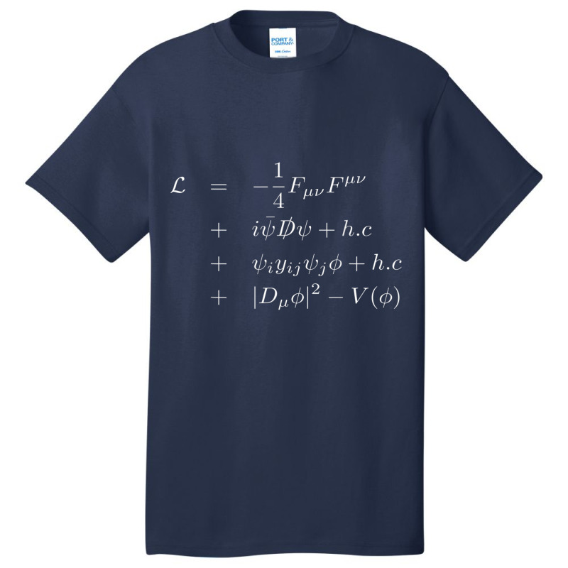 Standard Model Lagrangian Of Particle Physics Higgs Boson T Shirt Basic T-shirt by cm-arts | Artistshot