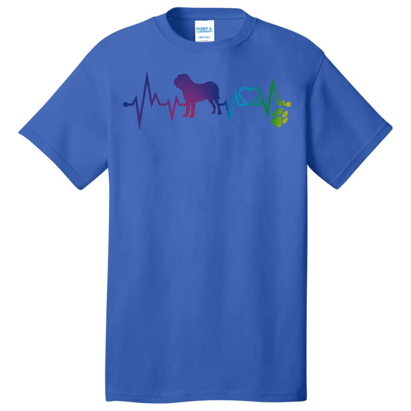 Dogue De Bordeaux T  Shirt Dogue De Bordeaux Colorful Heartbeat, Heart Basic T-shirt | Artistshot