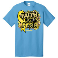 Endometriosis T  Shirt Endometriosis Awareness  Ribbon Faith Over Fear Basic T-shirt | Artistshot