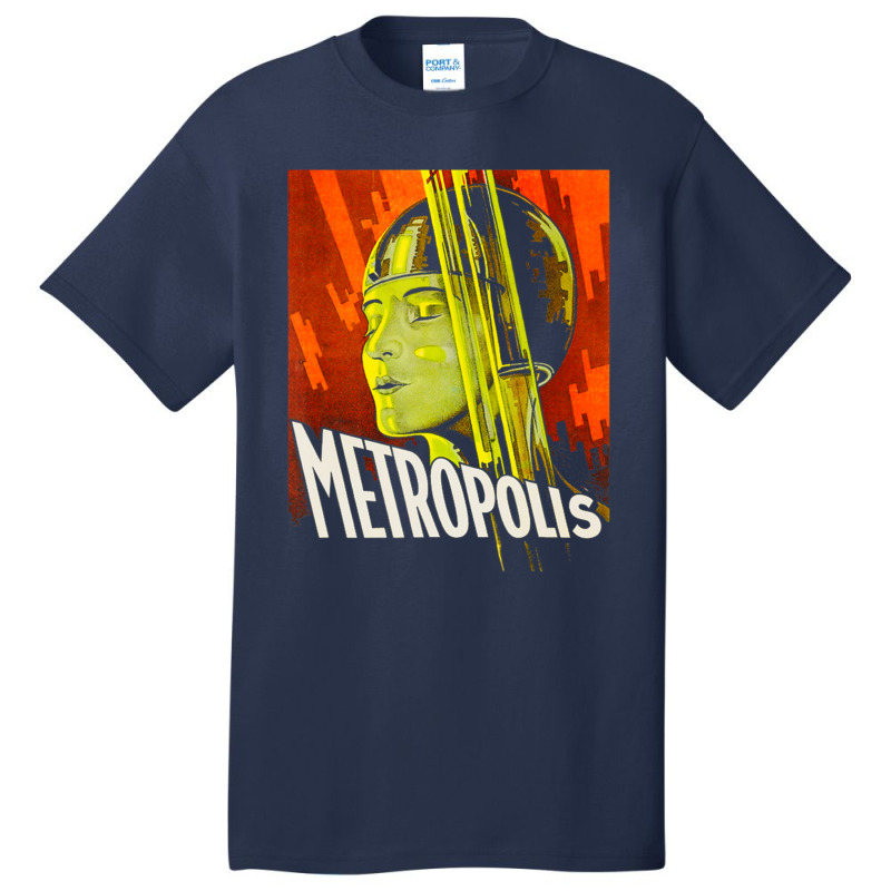 Mens Metropolis 1927 Movie Poster Basic T-shirt by cm-arts | Artistshot