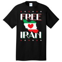 Free Iran Heart  Flag Freedom Iranian Love Persian Azadi Premium T Shi Basic T-shirt | Artistshot