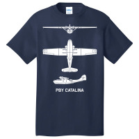 Pby Catalina American Ww2 Maritime Patrol Bomber Seaplane Silhouettes Basic T-shirt | Artistshot