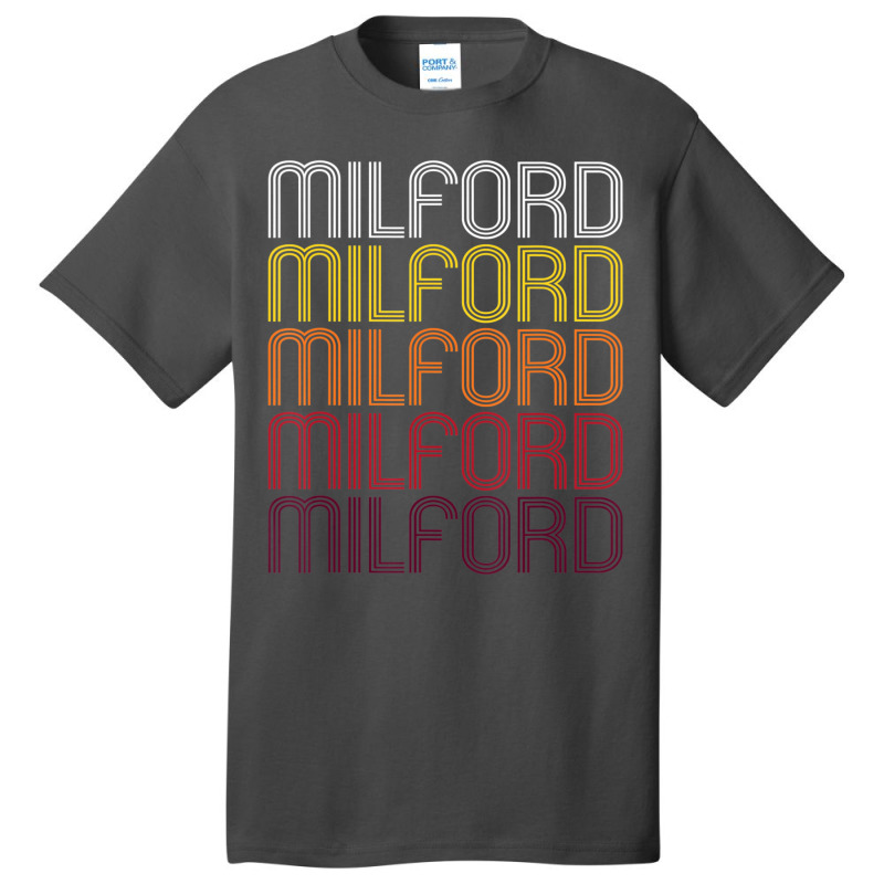 Milford, Mi Vintage Style Michigan Basic T-shirt | Artistshot