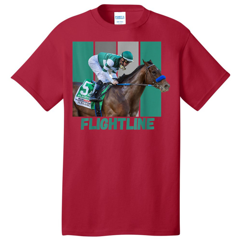 Flightline Horse Racing Thoroughbred Del Mar Santa Anita T Shirt Basic T-shirt by cm-arts | Artistshot