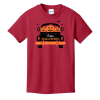 Three Pumpkins In Car Happy Halloween Novelty Holiday Item T Shirt Basic Youth T-shirt | Artistshot