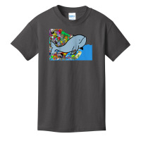 Blue Whale, Marine Sea Animal, Ocean Life, Surf, Art Work Raglan Baseb Basic Youth T-shirt | Artistshot