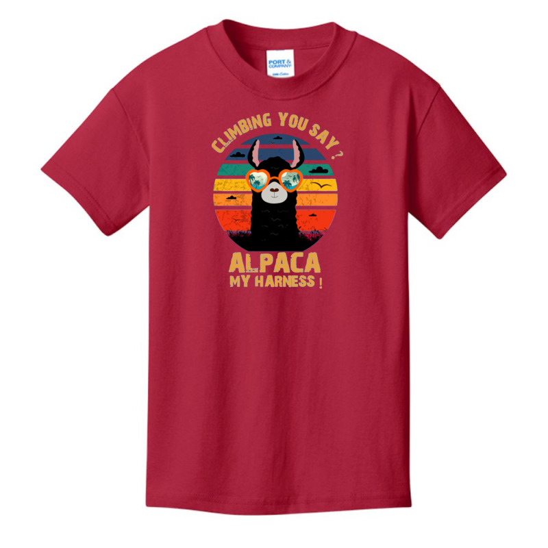 Climbing You Say Alpaca My Harness Funny Rock Climber Gift Basic Youth T-shirt | Artistshot