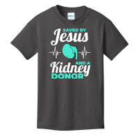 Saved By Jesus And A Kidney Donor Organ Donation Awareness Long Sleeve Basic Youth T-shirt | Artistshot