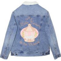 Typography My Little Corner Of The World Unisex Sherpa-lined Denim Jacket | Artistshot