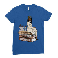 Class Of 2023 Graduated Black Woman Senior Ladies Fitted T-shirt | Artistshot