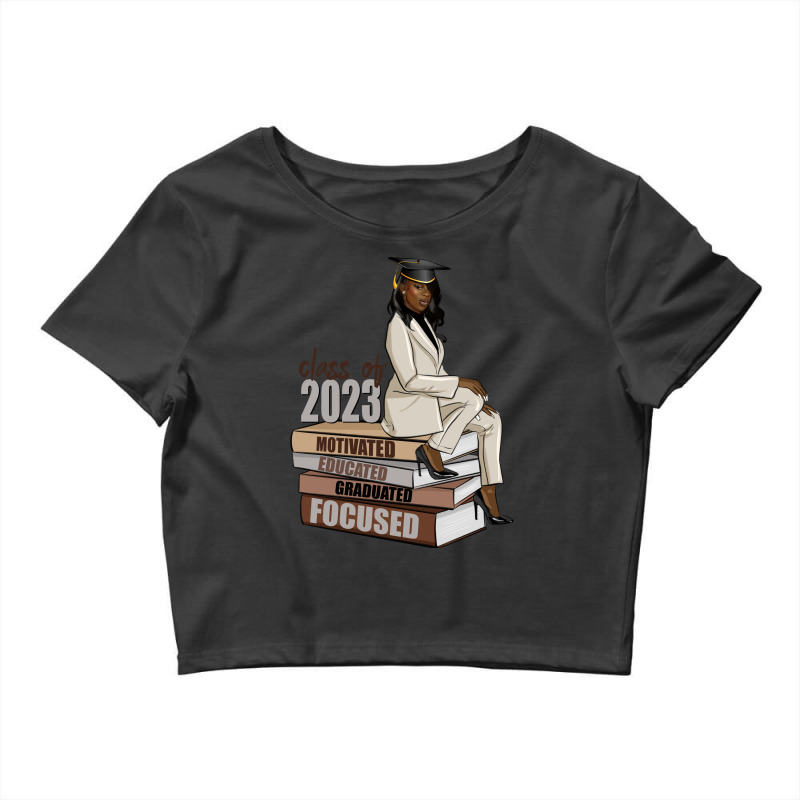 Class Of 2023 Graduated Black Woman Senior Crop Top by afrowomandigitalshop@gmail.com | Artistshot