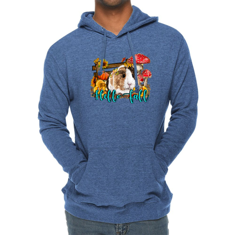 Hello Fall Guinea Pig Lightweight Hoodie | Artistshot