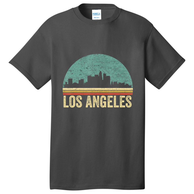 Retro Vintage Los Angeles La Skyline 70s 80s Souvenir Basic T-shirt | Artistshot