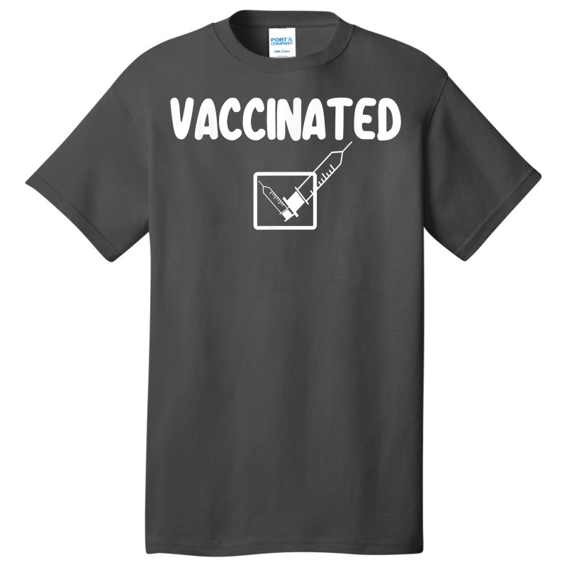 Vaccinated Check Mark Vaccine I Got Vaccinated T Shirt Basic T-shirt by cm-arts | Artistshot