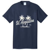 St. Augustine Florida Vintage 70s Palm Trees Basic T-shirt | Artistshot