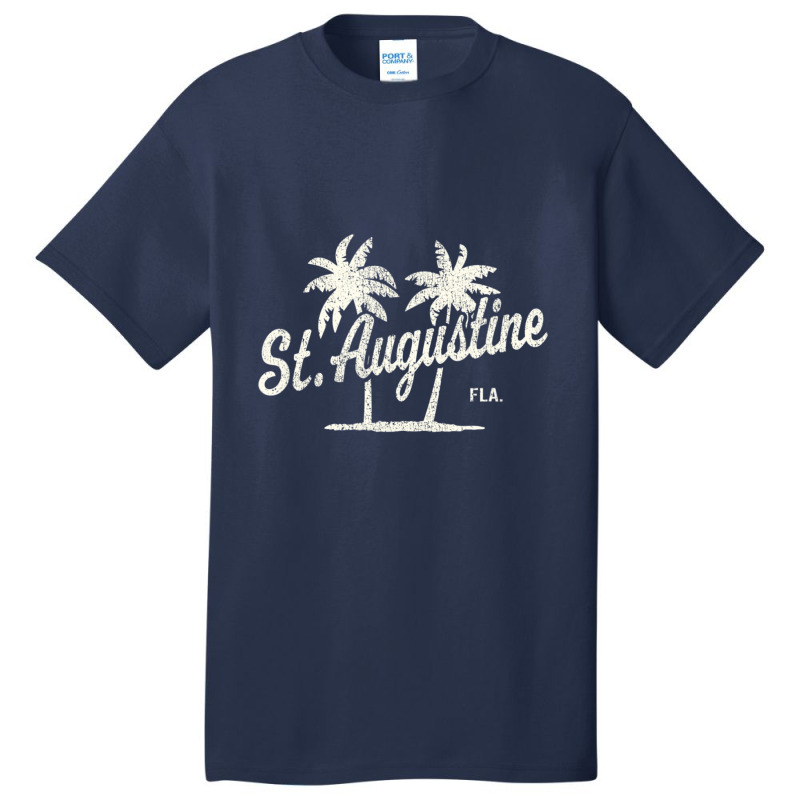 St. Augustine Florida Vintage 70s Palm Trees Basic T-shirt by Kosdapen517 | Artistshot