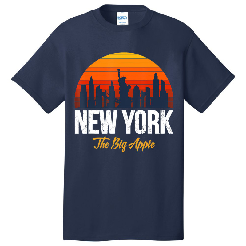 Urban New York City Skyline New York City Basic T-shirt by Adcock Salmon | Artistshot