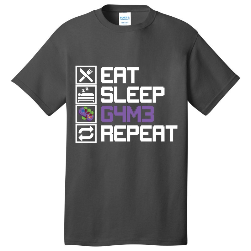 Eat Sleep Game Repeat Mmo Rpg Leetcode Leet Gift Basic T-shirt by RHONDAHARRISON | Artistshot