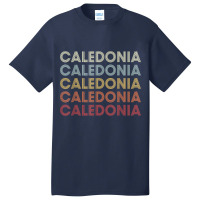 Caledonia Michigan Caledonia Mi Retro Vintage Text T Shirt Basic T-shirt | Artistshot